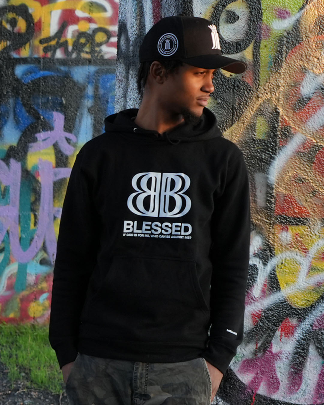 BLESSED-BLK MIDWEIGHT HOODIE