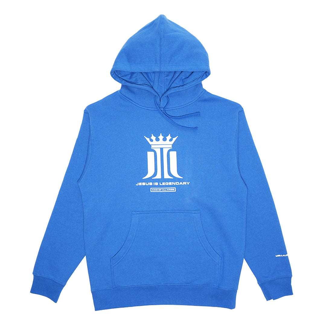 JESUS IS LEGENDARY (KING OF ALL KINGS) -ROYAL BLUE MIDWEIGHT HOODIE